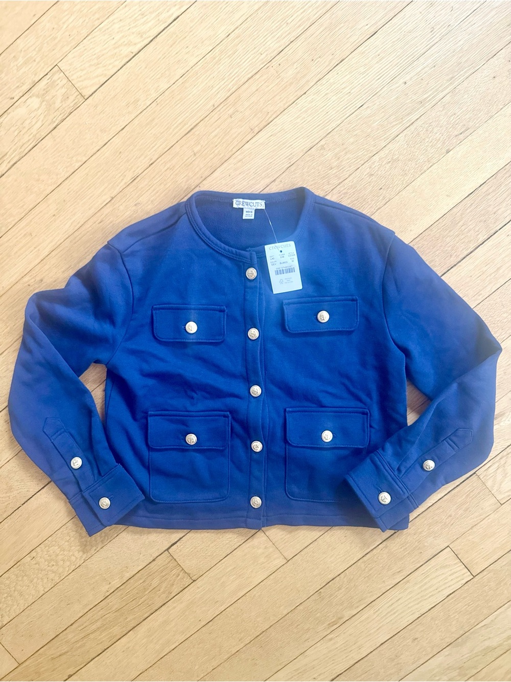 Crewcuts Girls' Navy Blue Button-Front Blazer NWT